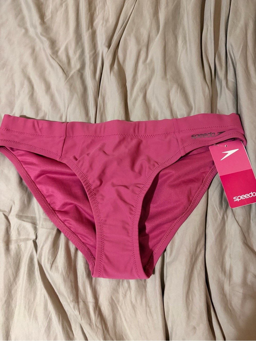 NWT Speedo Women's Hot Mauve High-Cut Bikini Bottoms in Size S